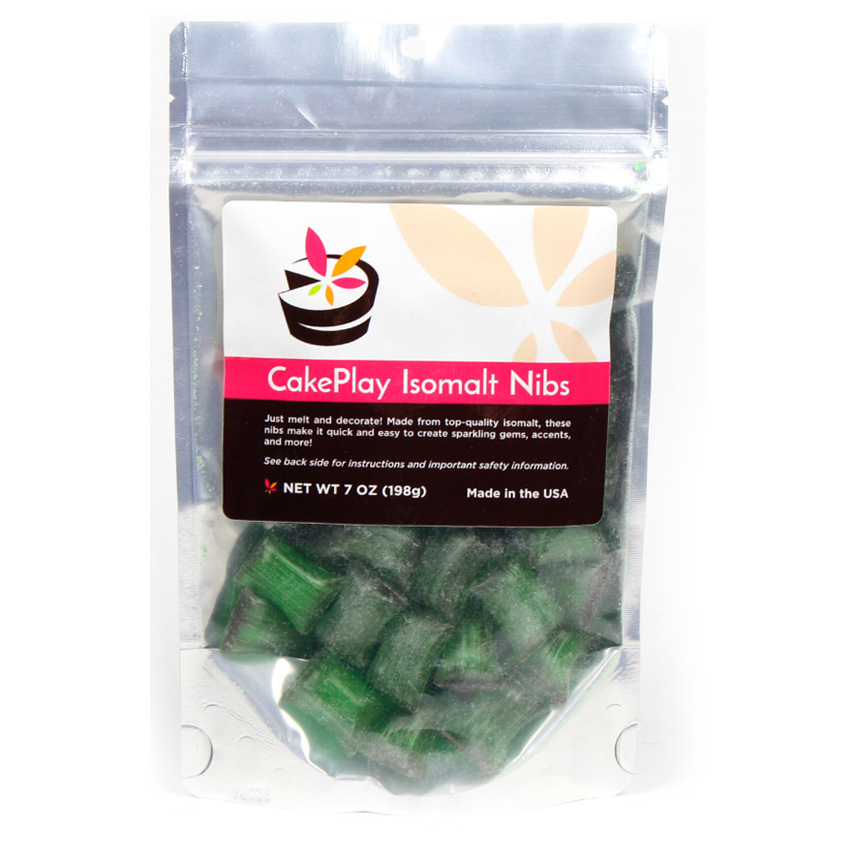 CakePlay Green Isomalt Nibs, 7 Oz 