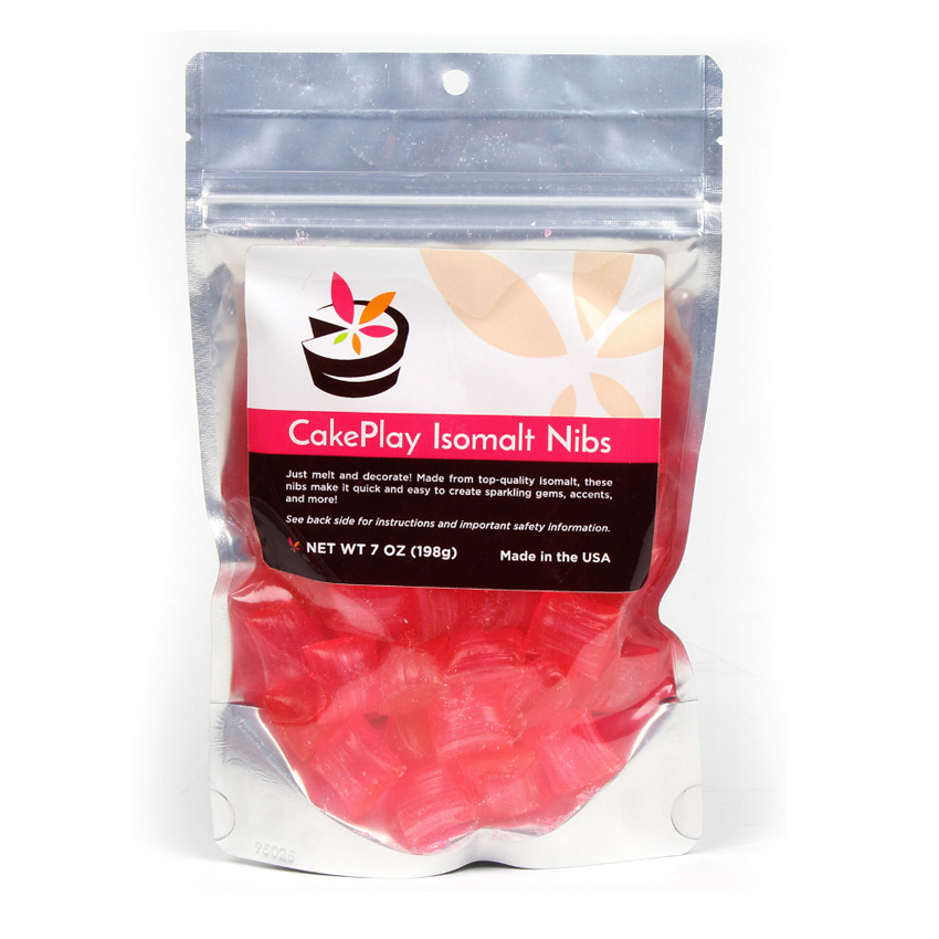 CakePlay Pink Isomalt Nibs, 7 Oz 