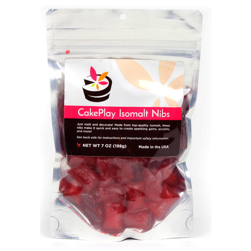 CakePlay Red Isomalt Nibs, 7 Oz 