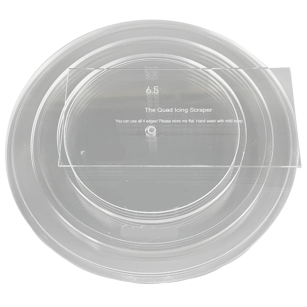 CakeSafe Round Acrylic Disc Basic Kit, .25 with Center Holes, 6, 8, 10