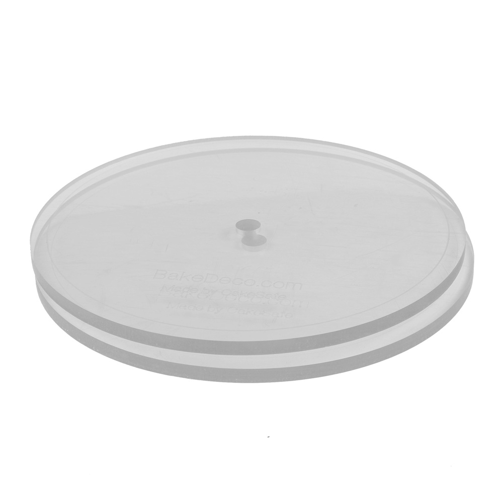 CakeSafe Set of 2 Round Acrylic Discs, 6.5" with Center Hole 