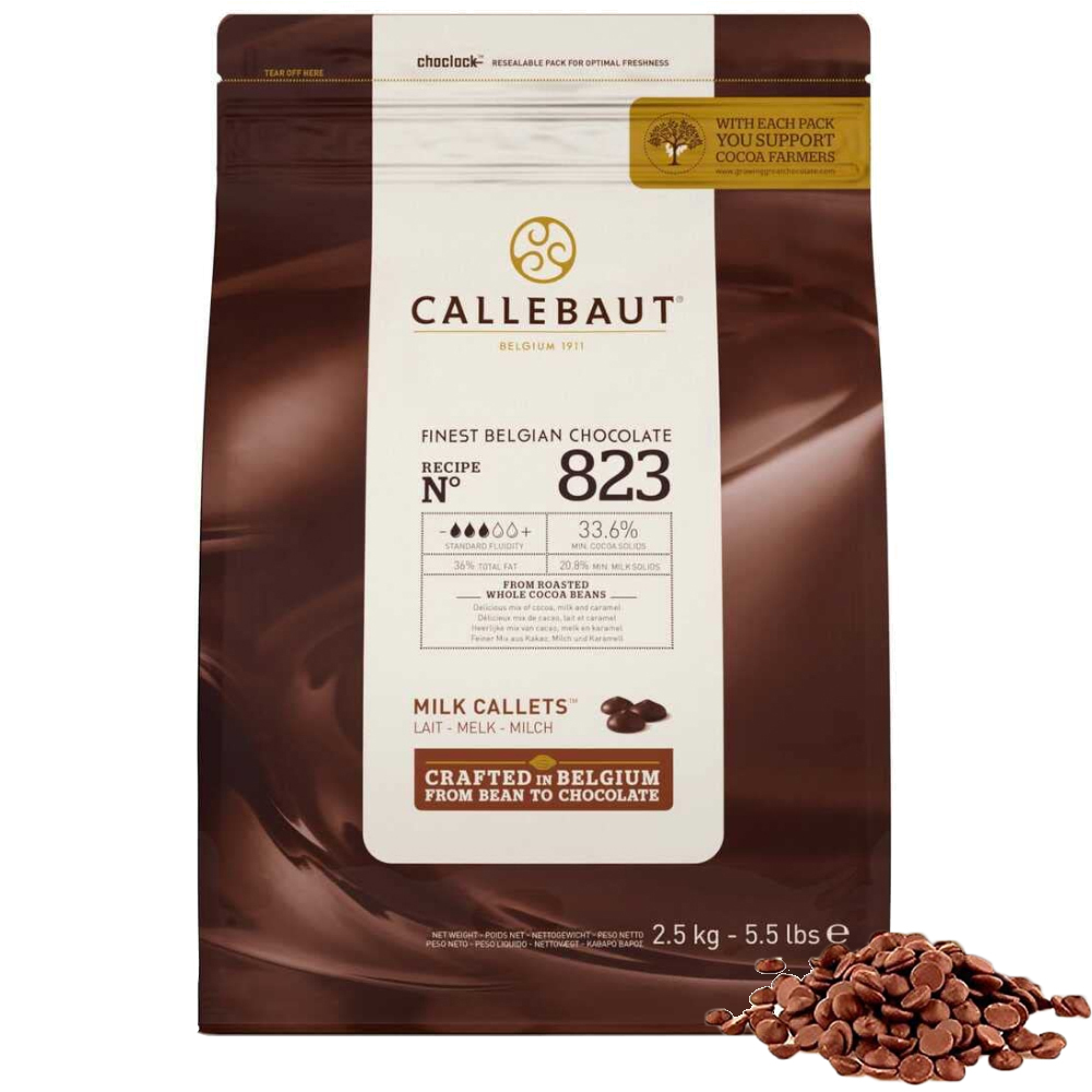 Callebaut Milk Chocolate Callets, 5.5 Lbs.