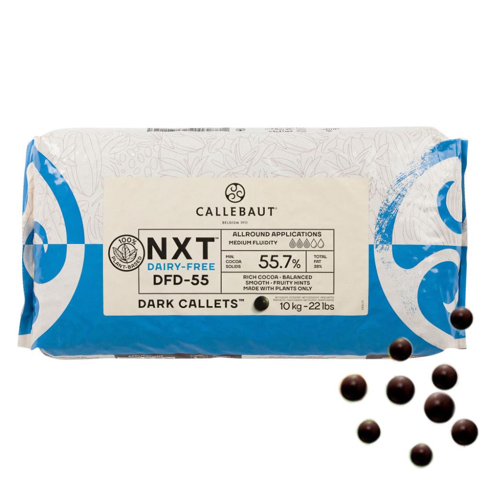 Callebaut NXT Dairy Free Semi-Sweet Chocolate Callets, 10 kg.