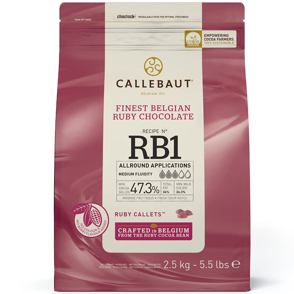 Callebaut Ruby Couverture Callets, 5.5 Lbs.