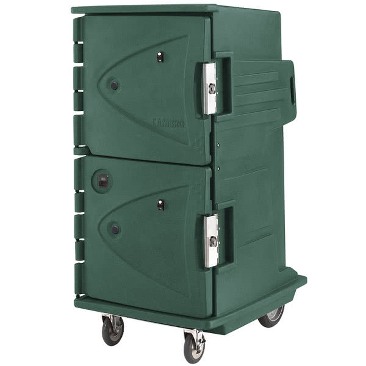Cambro CMBHC1826TBF192 Granite Green Camtherm Electric Cabinet, Tall Profile, 10" Rear Casters, Fahrenheit, Hot or Cold