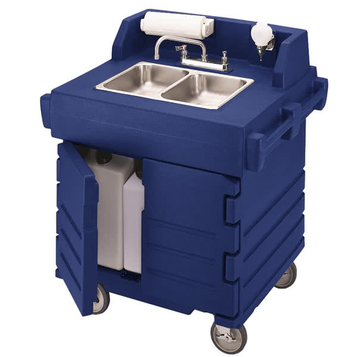 Cambro KSC402186 Camkiosk Hand-Sink Cart - Navy Blue