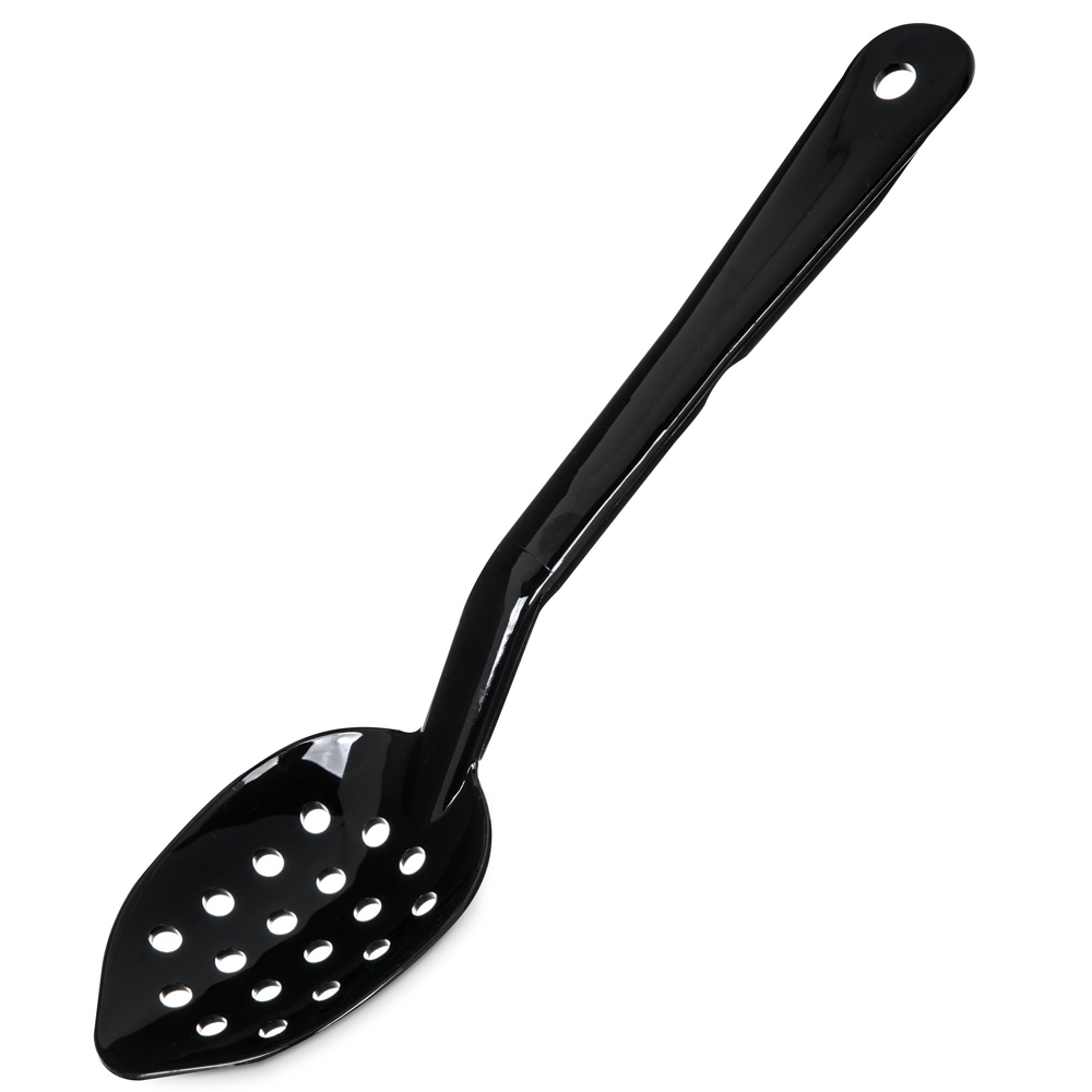 Carlisle 11" Black Perforated Serving Spoon 