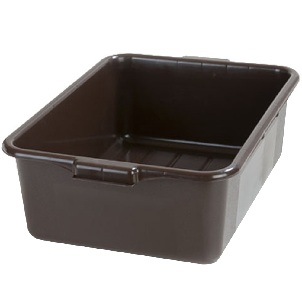 Carlisle 4401101 Bus Box, 15" x 20" x 7", stackable, reinforced rim, brown