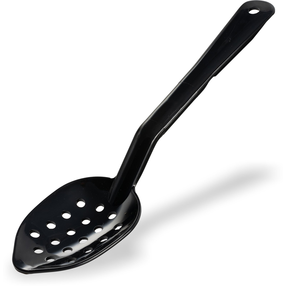 Carlisle Black 13" Perforated Serving Spoon