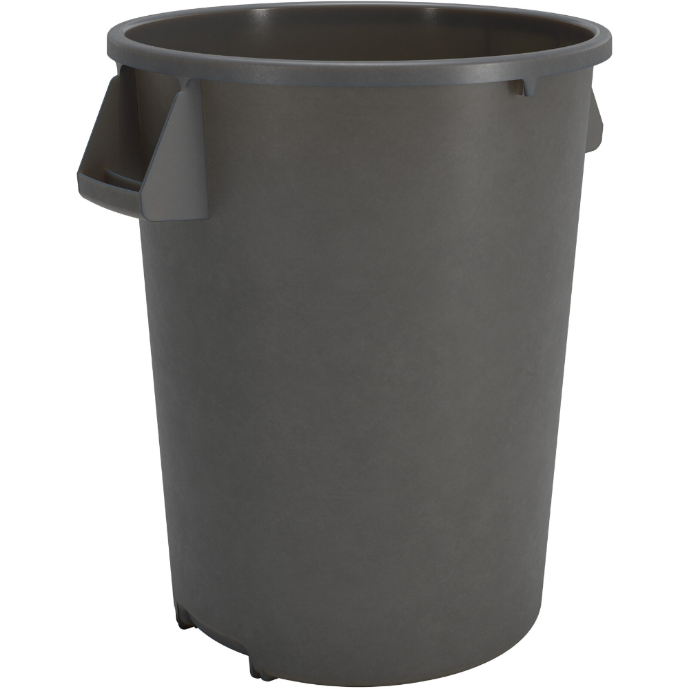 Carlisle Bronco Gray Round Waste Container, 44 Gallon