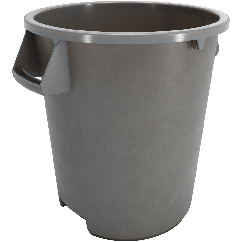 Carlisle Bronco Grey Round Waste Container, 10 Gallon