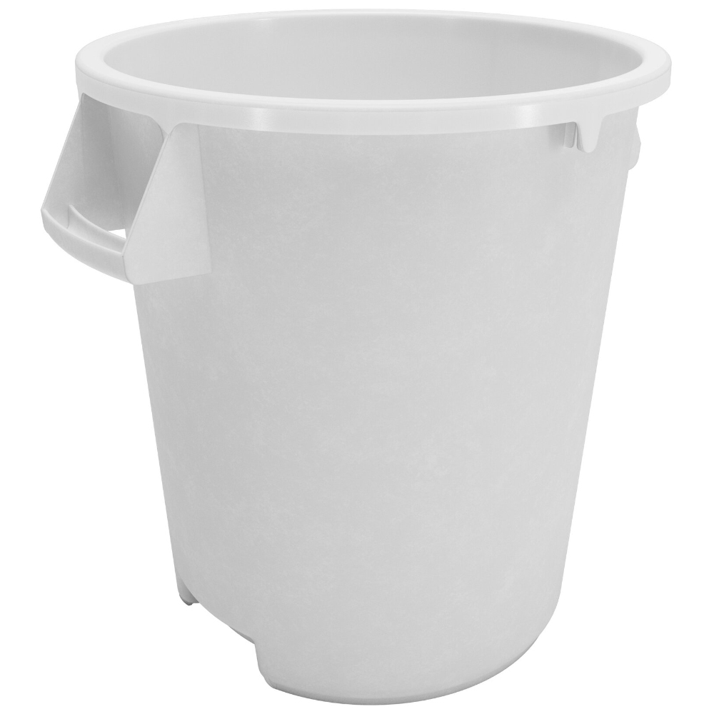 Carlisle Bronco White Round Waste Container, 10 Gallon