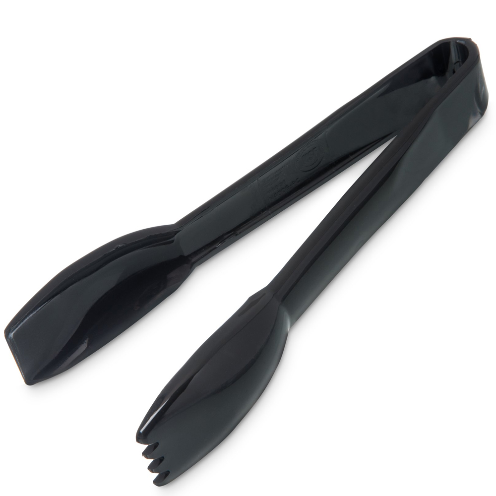 Carlisle High Heat Black 6" Salad Tongs  