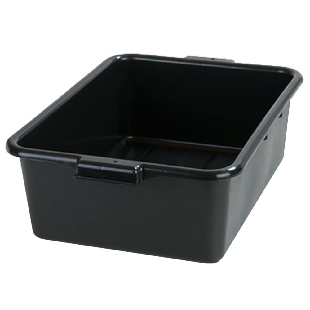 Carlisle N4401103 Bus Box, 15" x 20" x 7", stackable, reinforced rim, Black - Case of 12