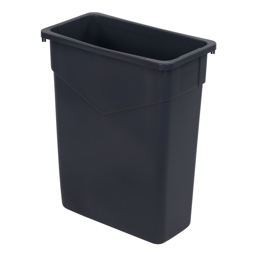 Carlisle Trimline Rectangle Heavy Duty Waste Container, 15 Gallon - Gray