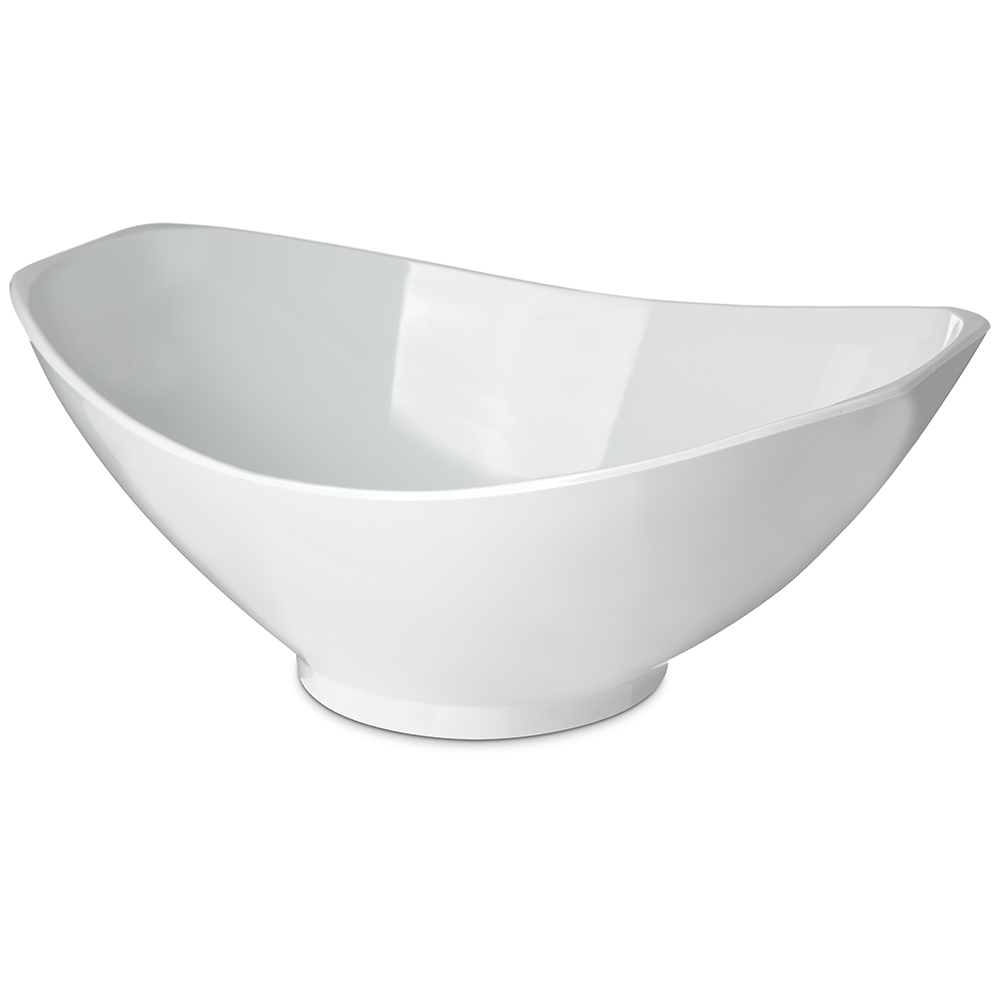 Carlisle White Scoop Bowl 13-3/4" x 9-3/8," - Pack of 4