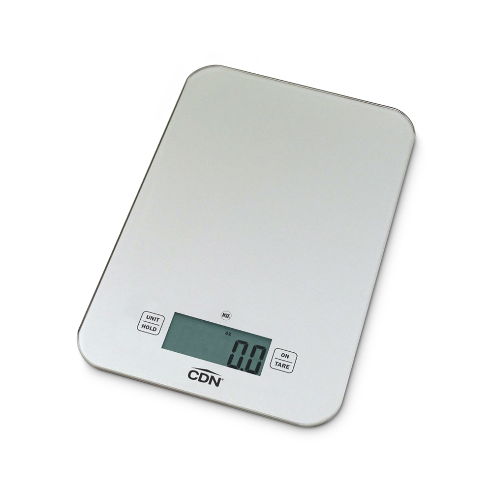 CDN Digital Glass Scale 15 lb, Silver