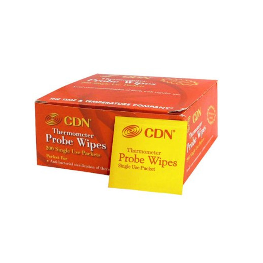 CDN Thermometer Probe Wipes, 200 Packets