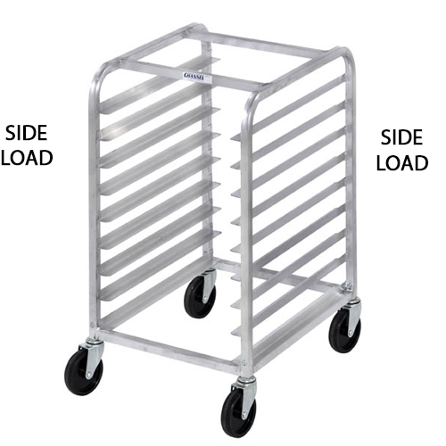 Channel 7 Bun Pan Rack, Half Height, Aluminum, Side Loaded, 36" x 28 1/2" x 18"