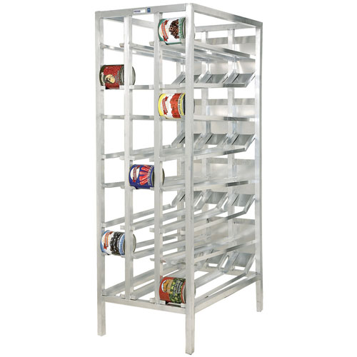 Channel CSR-156M Full Size Mobile Front Loading First In, First Out Aluminum Can Rack for (156) #10 Cans