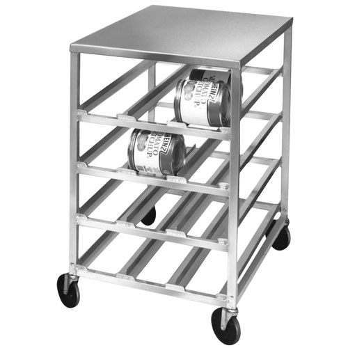 Channel CSR-44M Heavy-Duty Half Size Mobile Aluminum Can Rack for #10 and #5 Cans with Aluminum Top