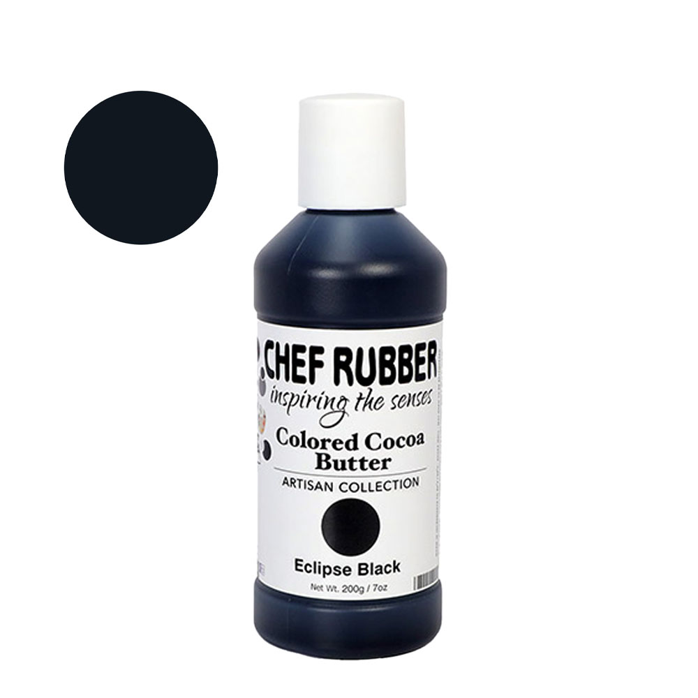 Chef Rubber Artisan Eclipse Black Cocoa Butter, 200g/7oz