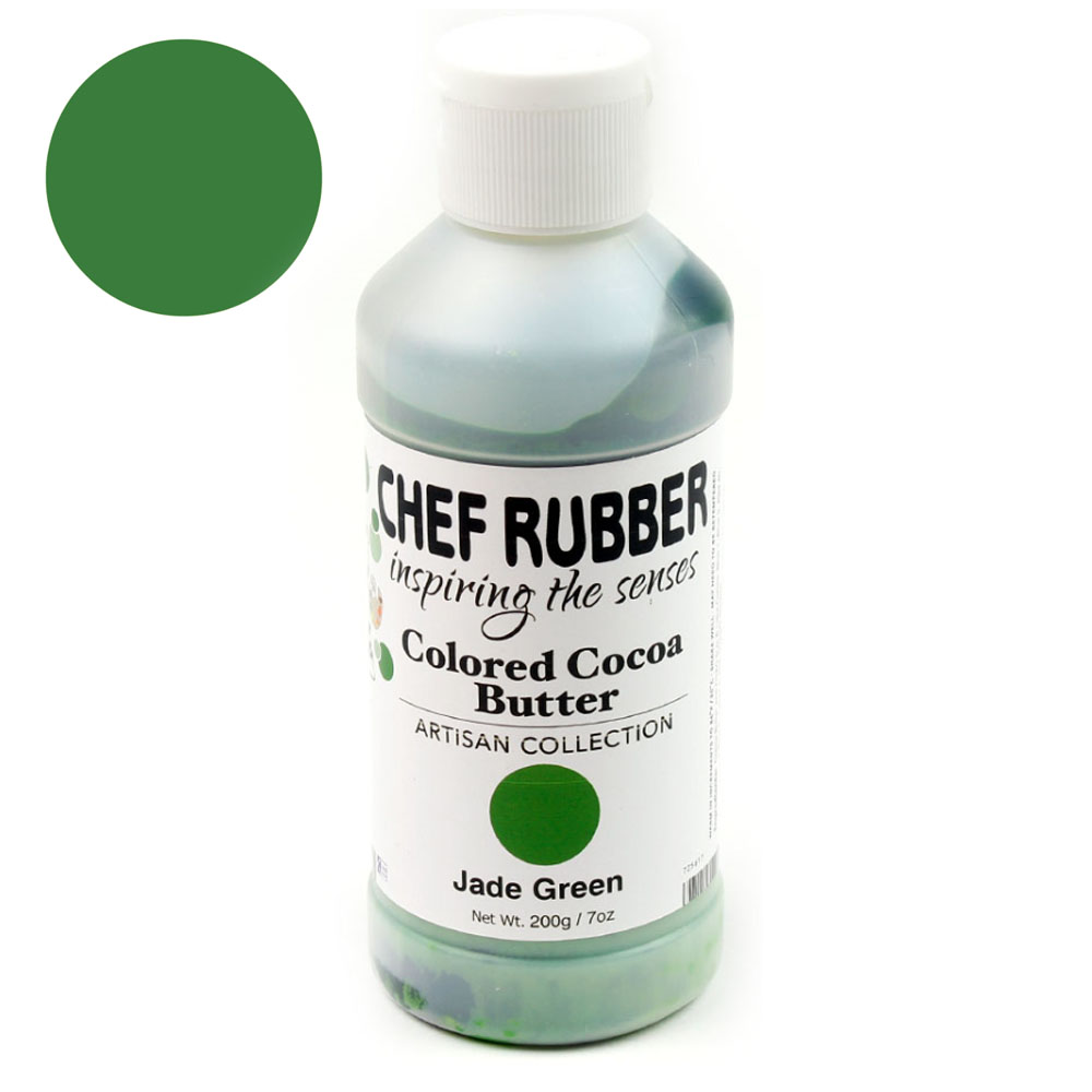 Chef Rubber Artisan Jade Green Cocoa Butter, 200g/7 Oz 