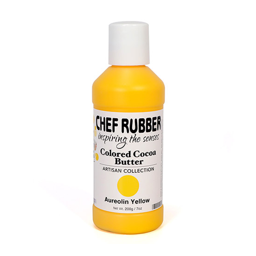 Chef Rubber Aureolin Yellow Artisan Cocoa Butter, 7 oz.