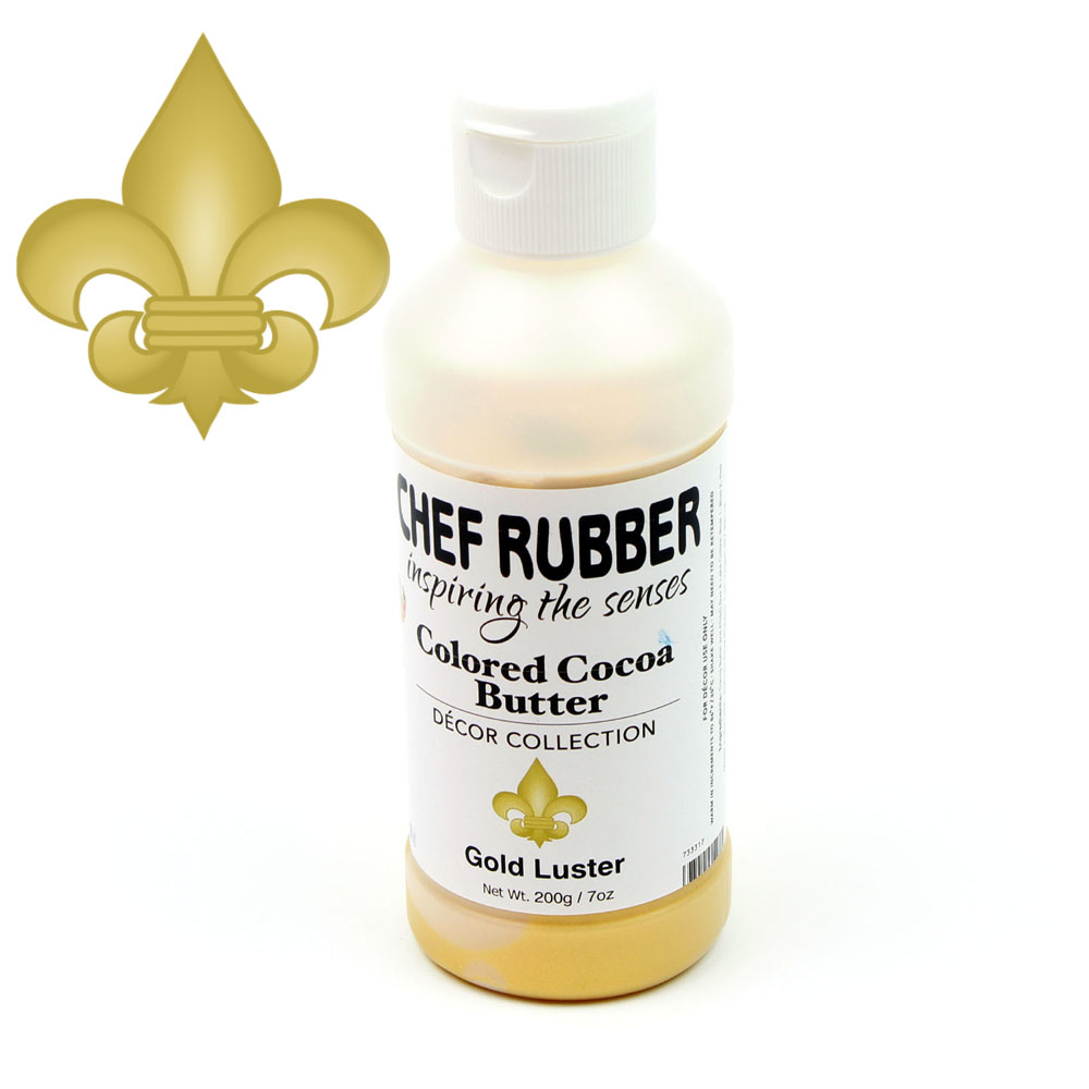 Chef Rubber Decor Gold Luster Cocoa Butter, 200g/7 Oz 