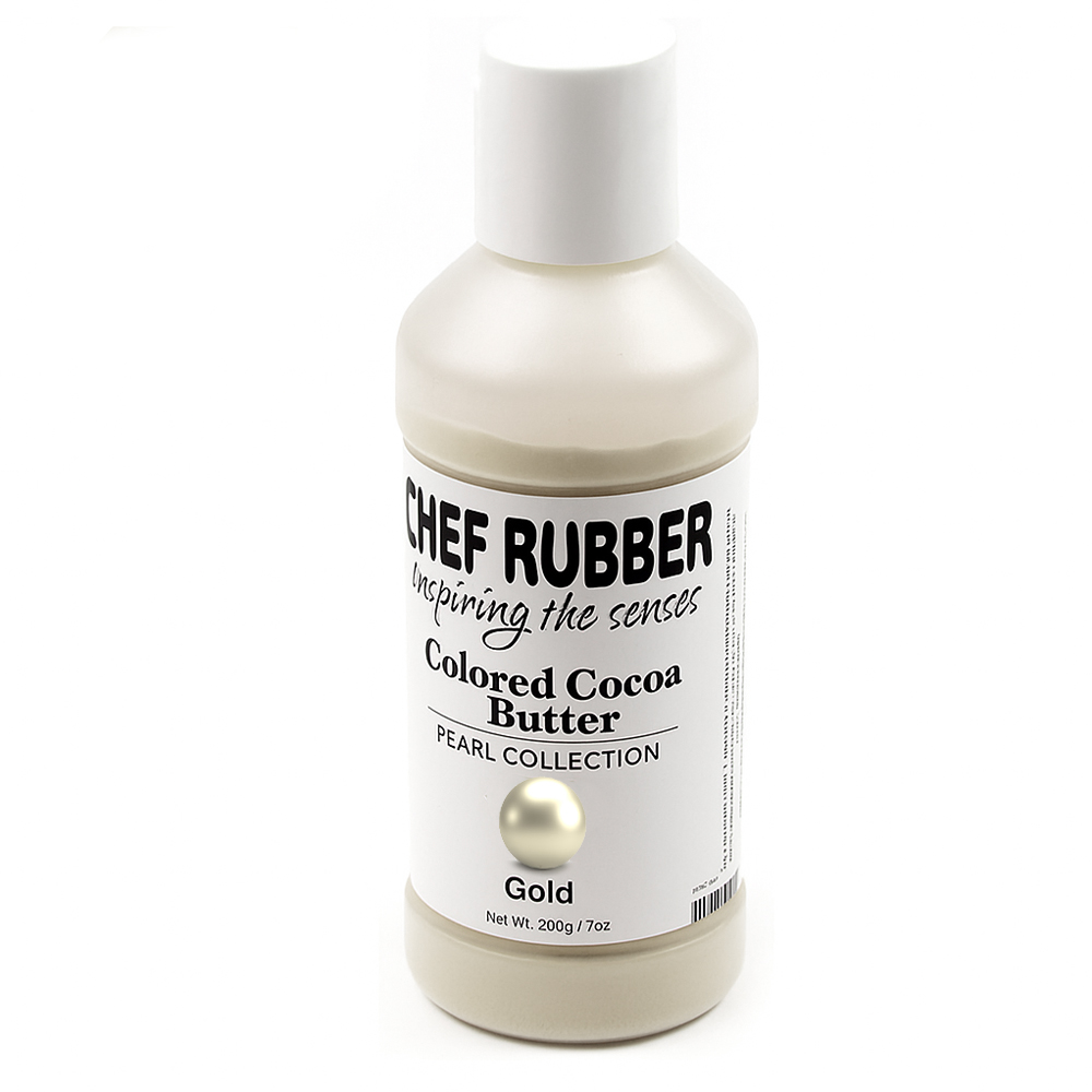 Chef Rubber Gold Pearl Cocoa Butter, 7 oz.