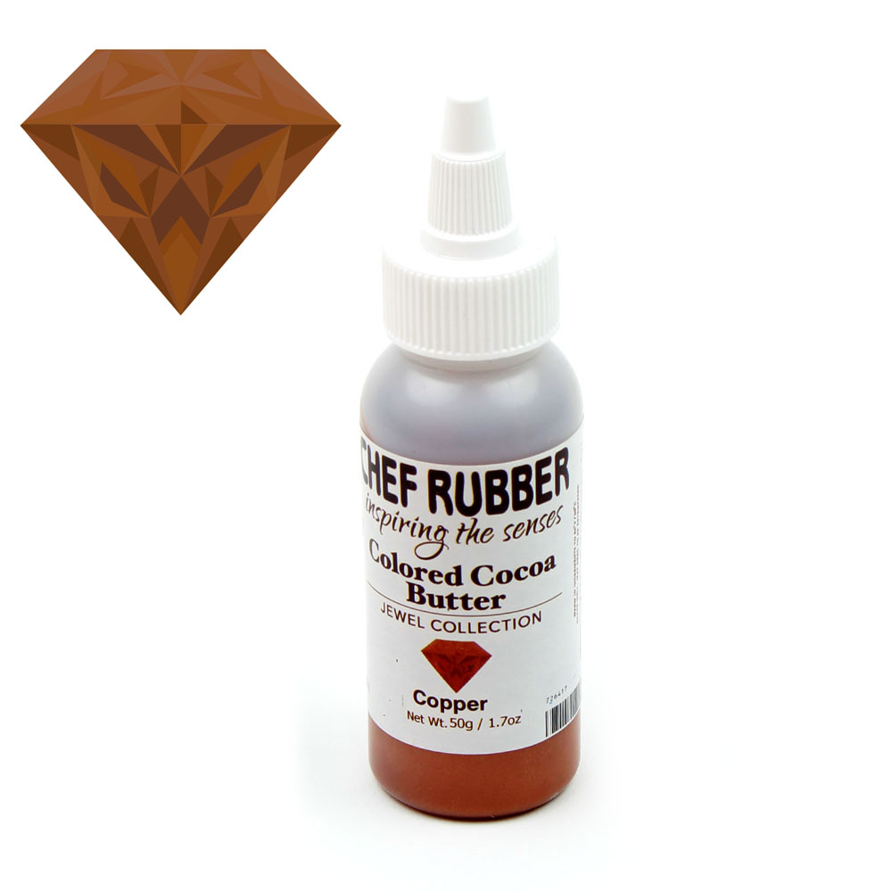 Chef Rubber Jewel Copper Cocoa Butter, 50g/1.7 Oz 