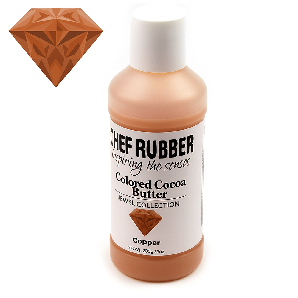 Chef Rubber Jewel Copper Cocoa Butter, 7 oz.