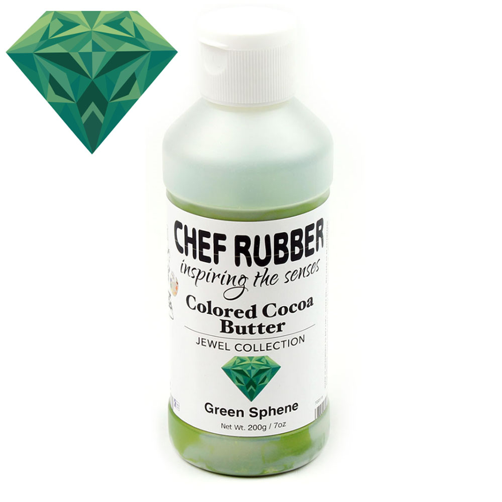 Chef Rubber Jewel Green Sphene Cocoa Butter, 200g/7 Oz 