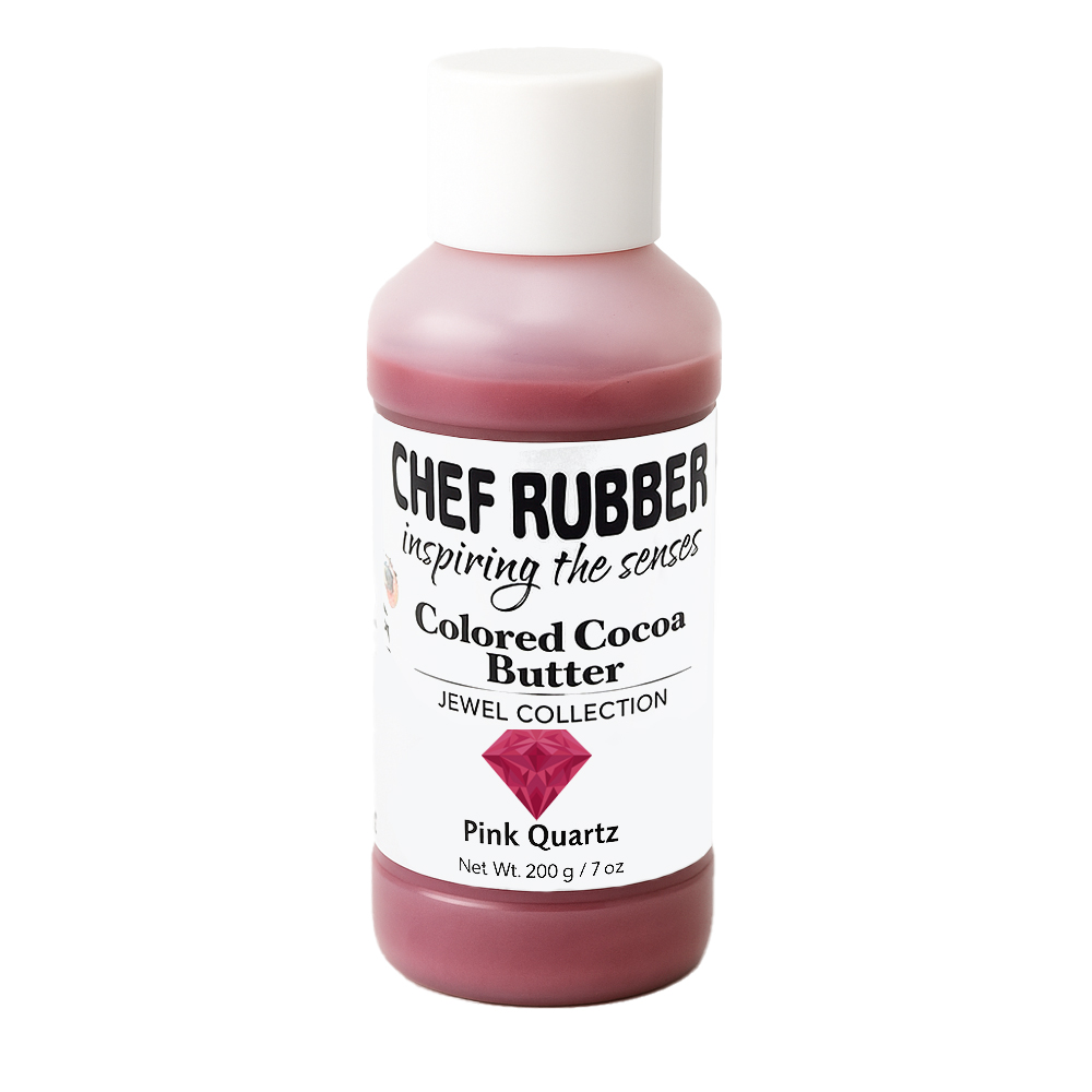 Chef Rubber Jewel Pink Quartz Cocoa Butter, 200g / 7 oz.
