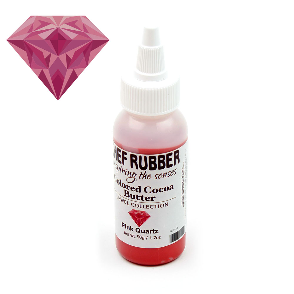 Chef Rubber Jewel Pink Quartz Cocoa Butter, 50g/1.7 Oz