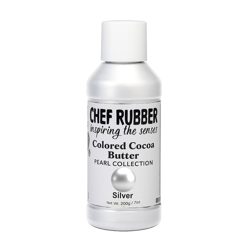 Chef Rubber Silver Pearl Cocoa Butter, 7 oz.