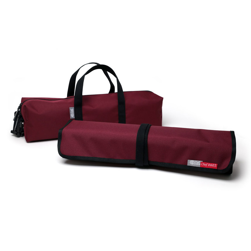 ChefCase Burgundy Knife Roll with Case
