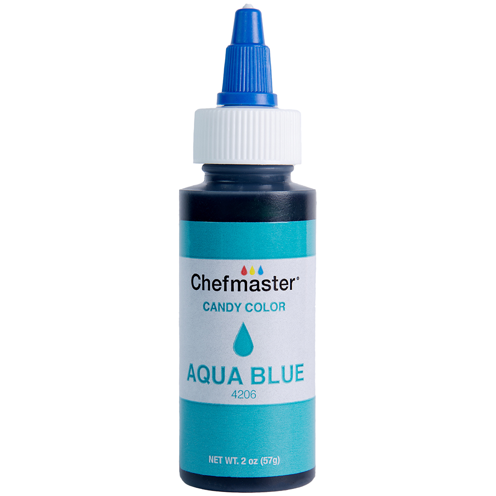 Chefmaster Aqua Blue Candy Color, 2 oz.