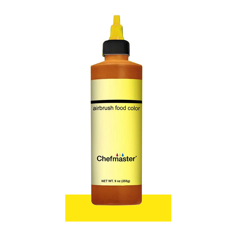 Chefmaster Brite Yellow Airbrush Food Color, 9 oz.