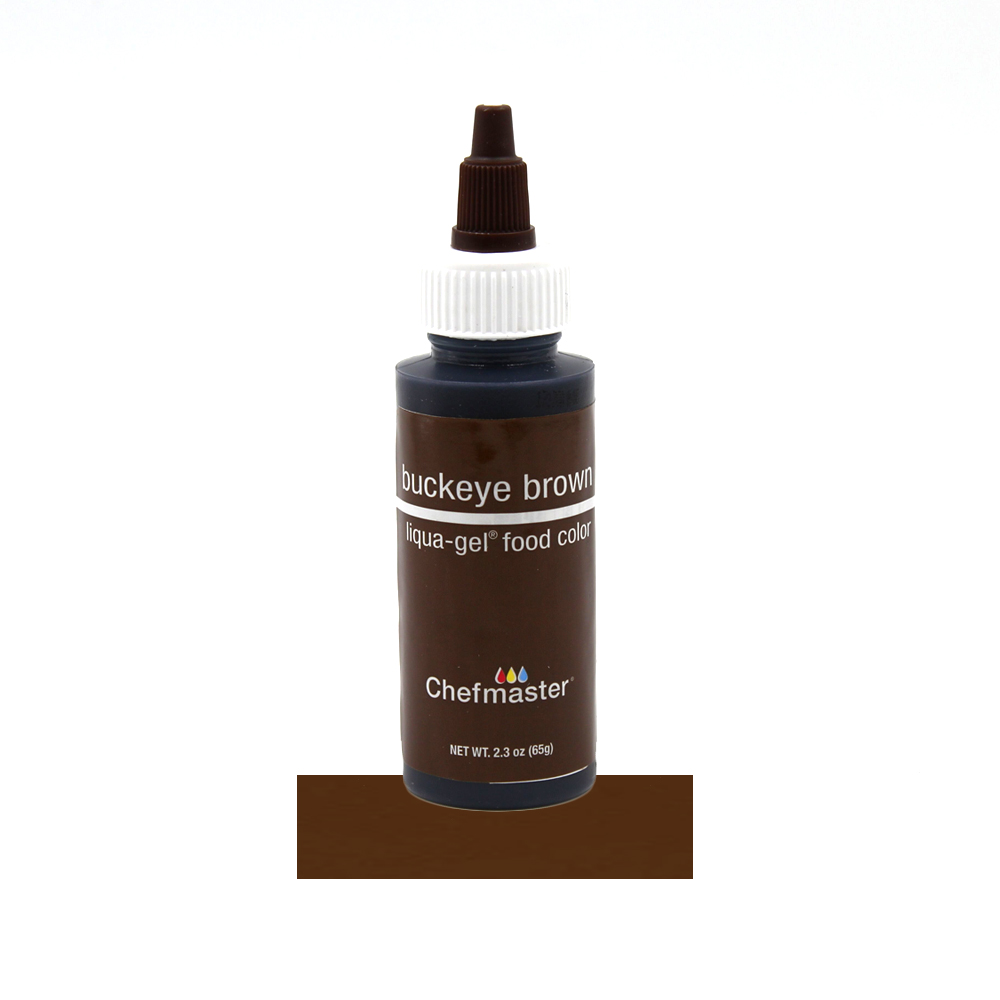 Chefmaster Buckeye Brown Liqua-Gel Food Color, 2.3 oz.