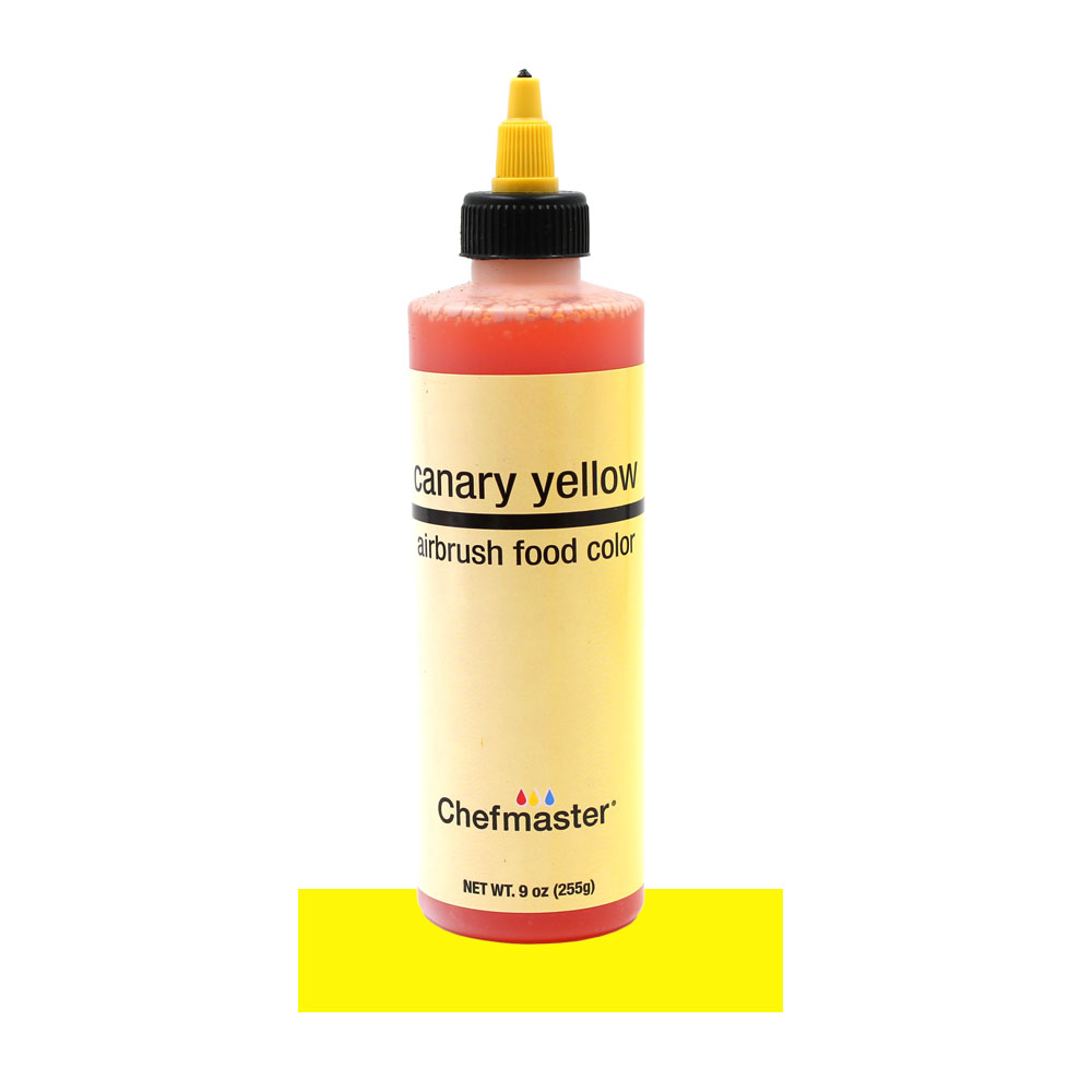 Chefmaster Canary Yellow Airbrush Food Color, 9 oz.