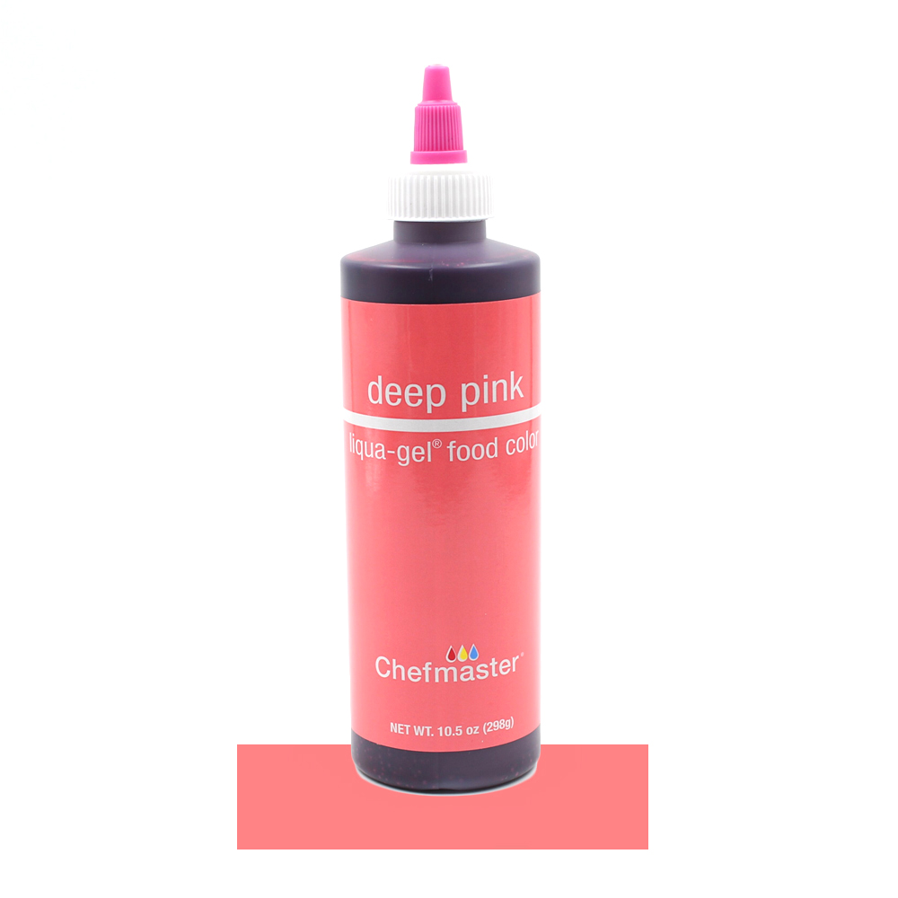 Chefmaster Deep Pink Liqua-Gel Color, 10.5 Oz.