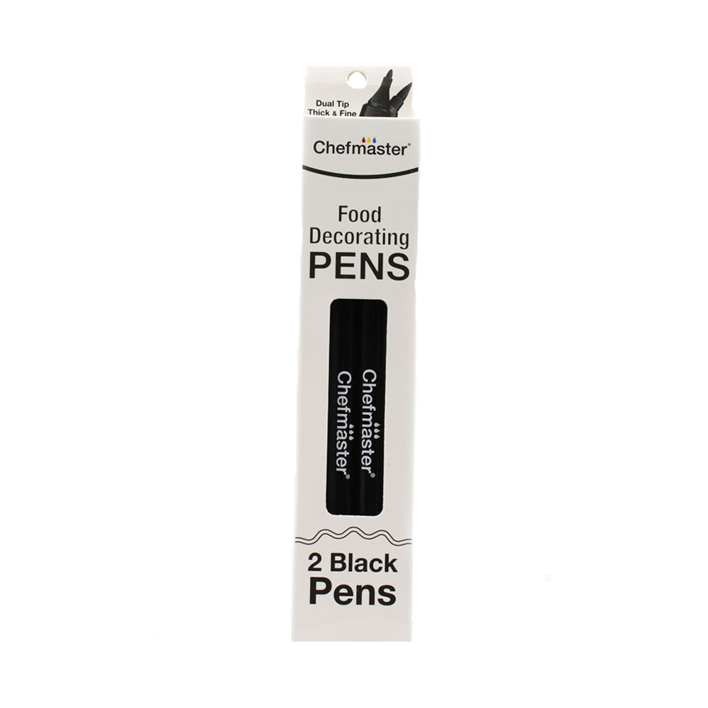 Chefmaster Edible Black Decorating Pens, Set of 2