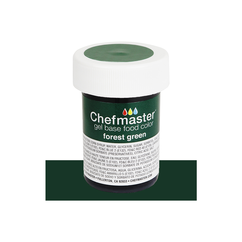 Chefmaster Forest Green  Gel Based Food Color, 1 oz.