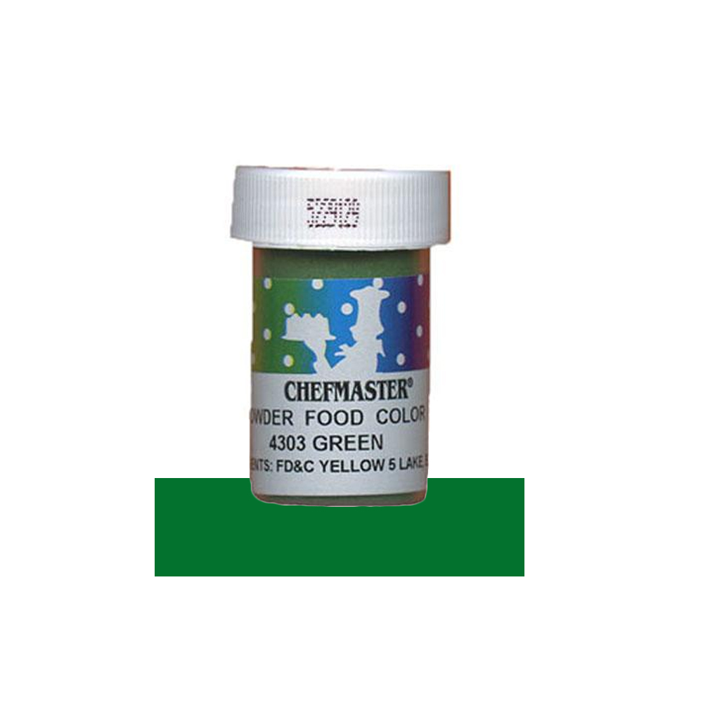Chefmaster Green Powder Food Color, 3 gr. 