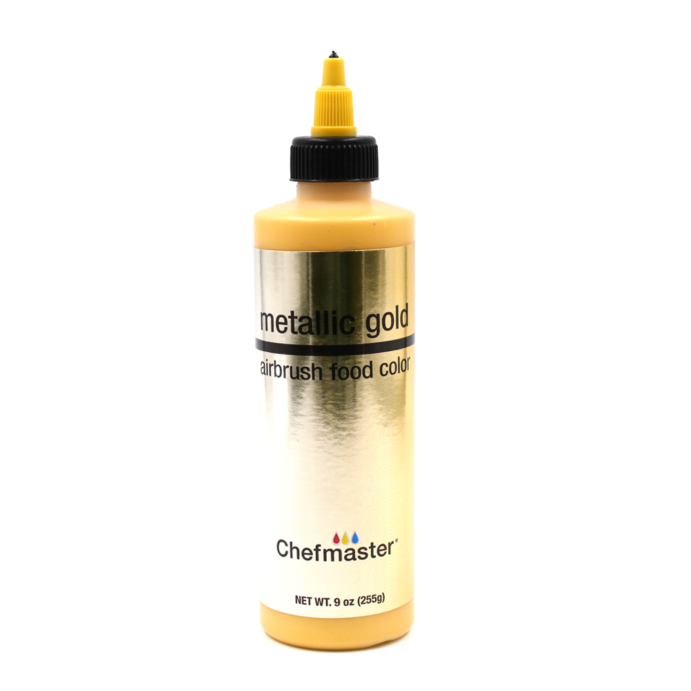 Chefmaster Metallic Gold Airbrush Food Color 9 Oz Airbrush Food