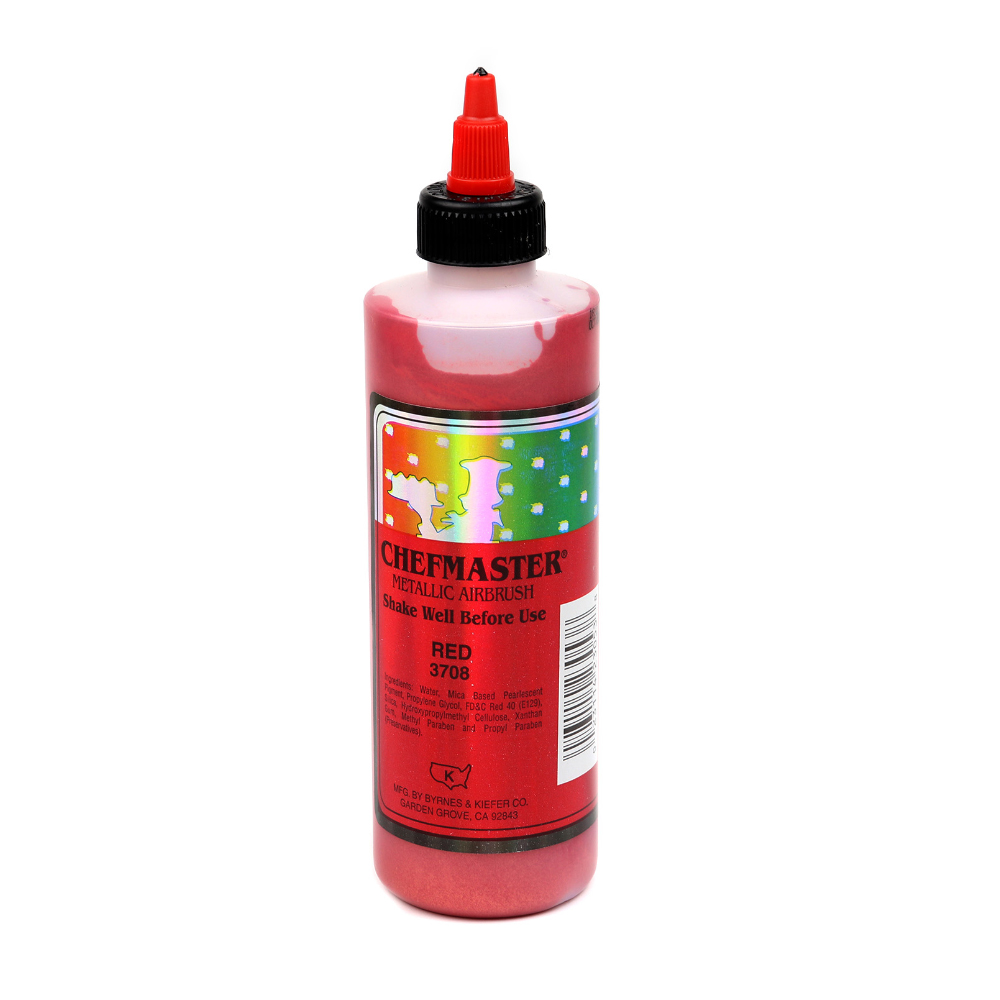 Chefmaster Metallic Red Airbrush Food Color, 9 oz.