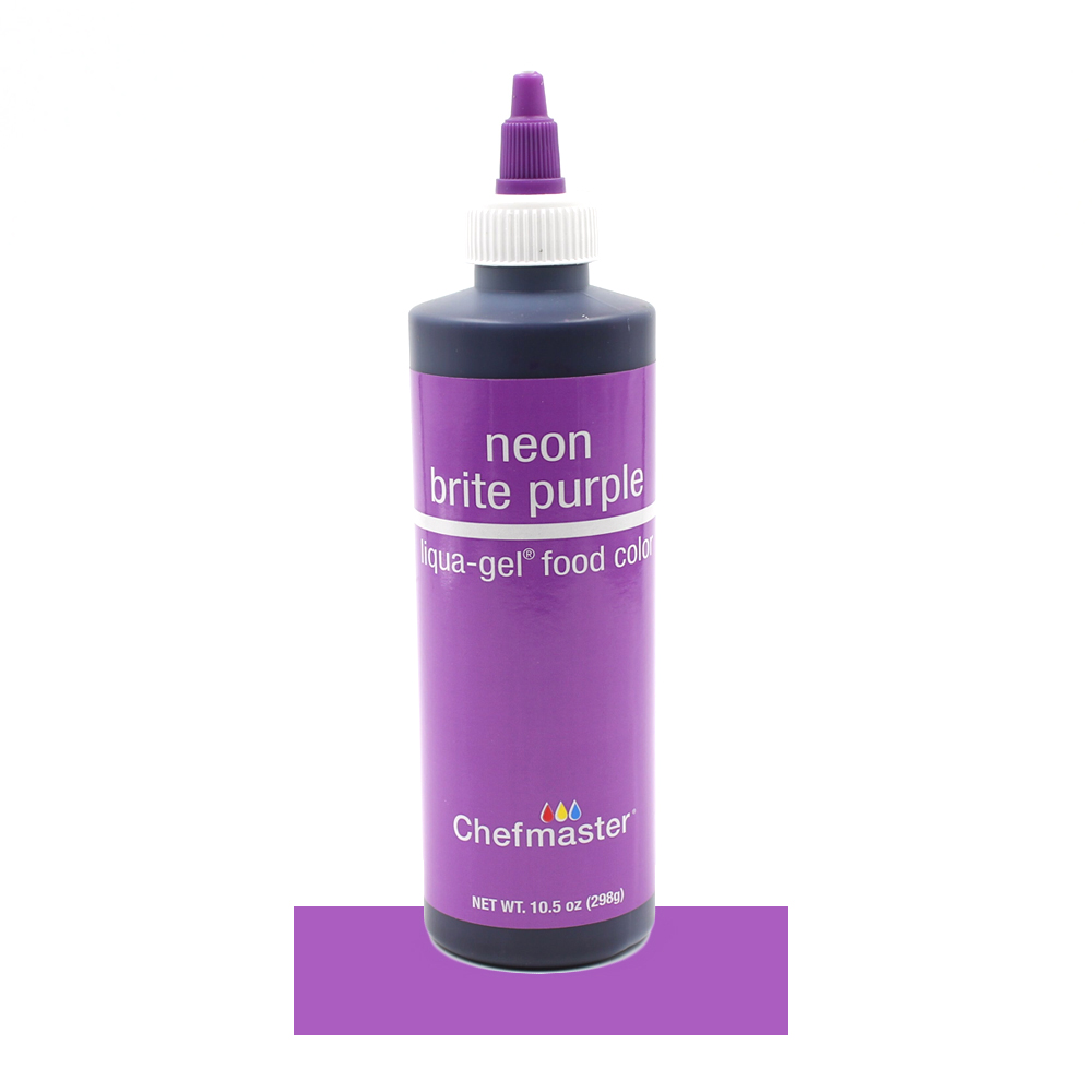 Chefmaster Neon Brite Purple Liqua-Gel Food Color, 10.5 Oz.