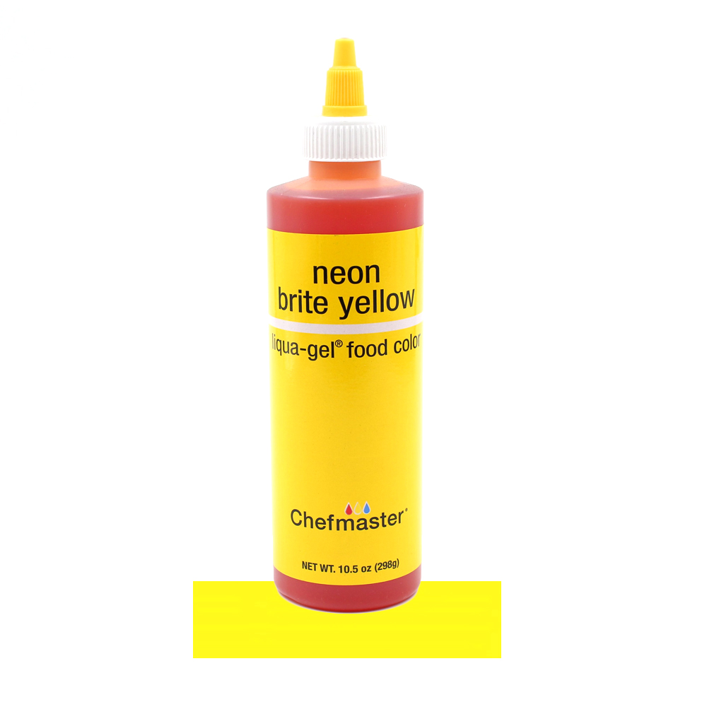 Chefmaster Neon Brite Yellow Liqua-Gel Food Color, 10.5 Oz.