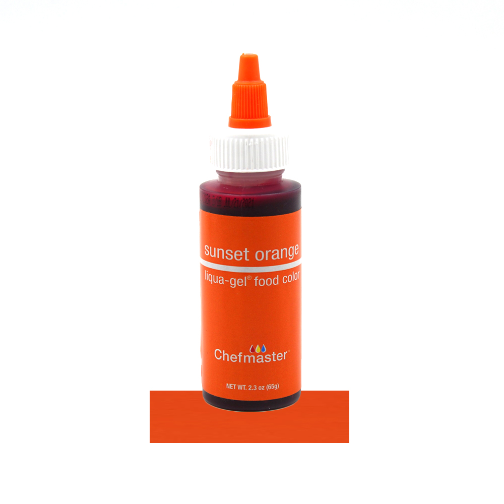 Chefmaster Sunset Orange Liqua-Gel Food Color, 2.3 oz.